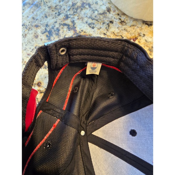 Maserati Trident Logo Baseball Cap Black Red Adjustable Hat Automotive Accessory - Picture 4 of 4